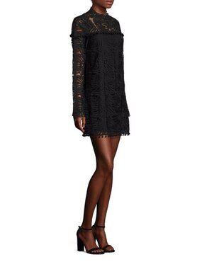 Tularosa Matilda Lace Dress Onyx Black Size M